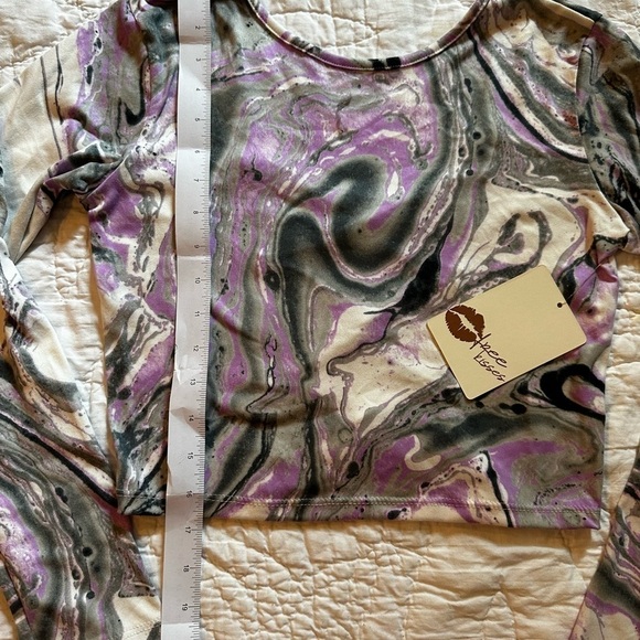 - NWT Free kisses Crop Top NEW Womens blouse Size L - Picture 6 of 8